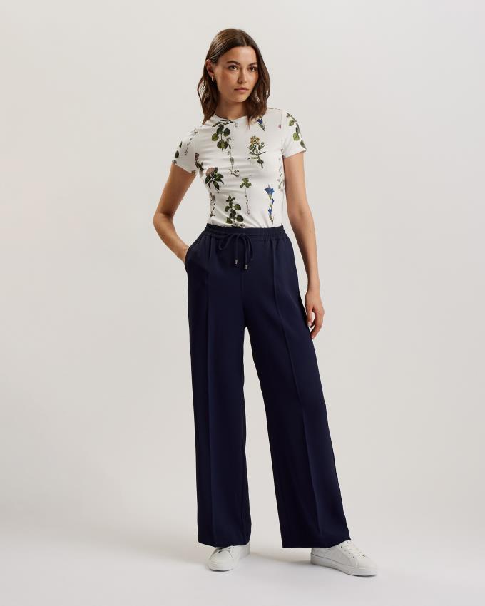 T-Shirt Ted Baker Botanical Bouquet Print Blanche Femme | EXG-73284248